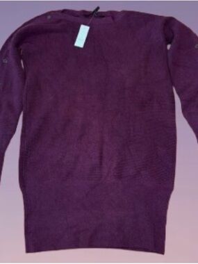 White House Black Market Plum Crewneck Sweater size XS